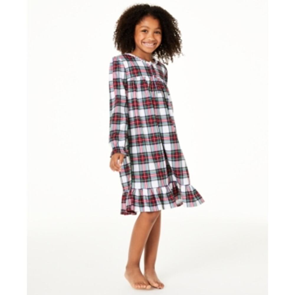 Matching Kids Stewart Plaid Family Pajamas Nightgowns Size 14-16 Red NWT
